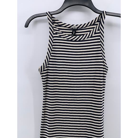 DESIGN LAB LORD & TAYLOR Women's Navy-White Striped Crewneck Maxi Dress SZ XS - Picture 4 of 11